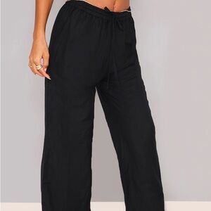 PrettyLittleThing Black Wide-Leg Pants